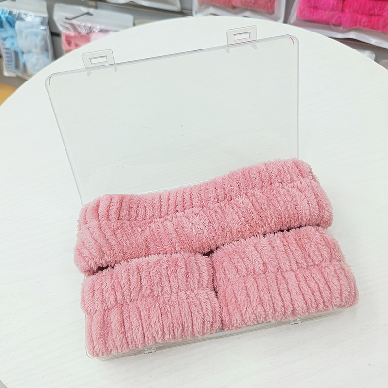 洗脸发带三件套洗漱防水防湿袖敷面膜束发带简约头带女用发捆发箍|undefined