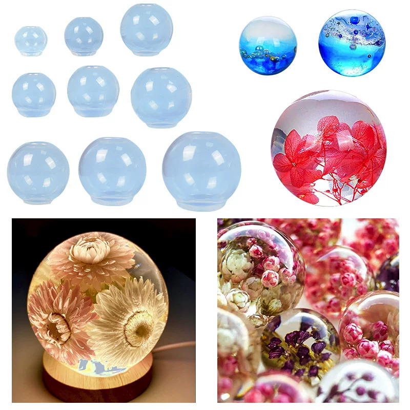 Плавная литьевая форма Yangyang dropped mold 9 High Sphere Integrity Free Silver Glated mold soap DIY jewelry resin mold
