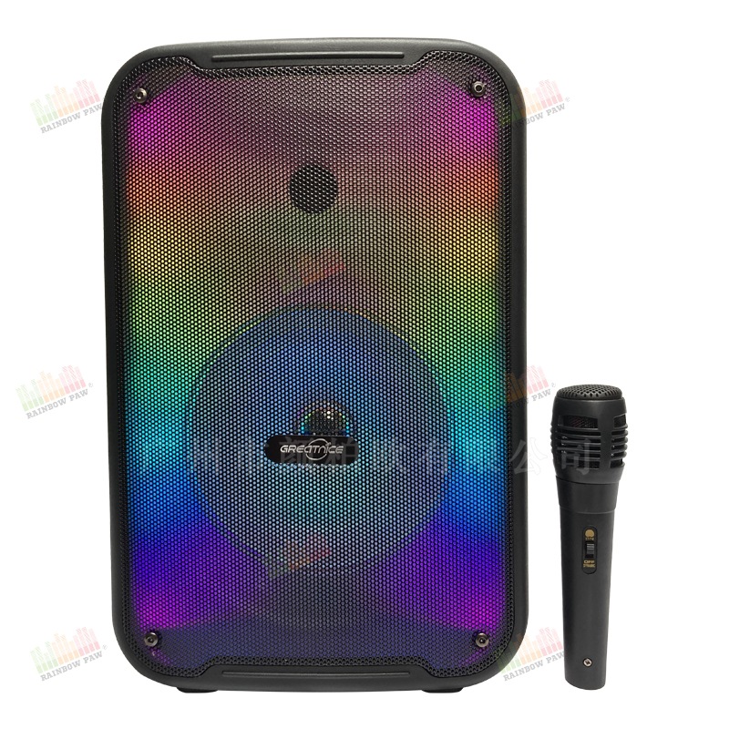 Altavoz Bluetooth portátil GTS-1726 con efecto de llama, 8 pulgadas