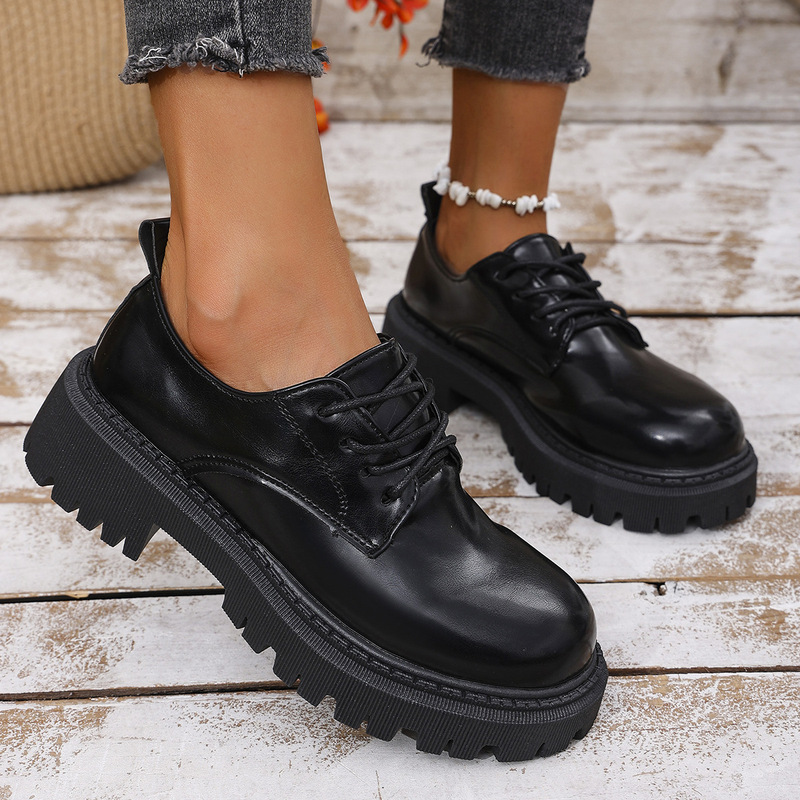 Women's Leather Shoes Winter British Style Formal Business Casual Shoes Large Toe Thick Sole Soft Sole Inner Heightening Wedding Shoes Women's Leather Shoes Winter British Style Formal Business Casual Shoes Large Toe Thick Sole Soft Sole Inner Heightening Wedding Shoes