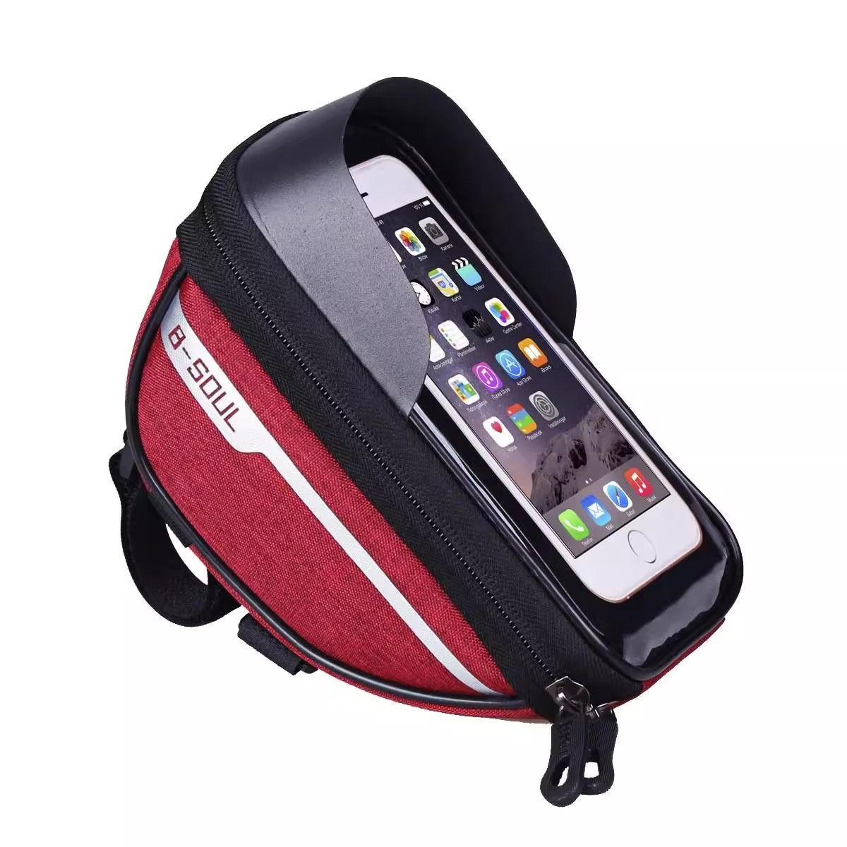 bolsa de vigas delanteras para bicicletas transfronterizas para bicicletas de montaña para vehículos de carretera para ciclismo impermeable para uso general en el teléfono móvil bolsa de tubería