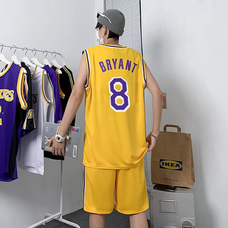 Summer Sports suit Men's and Women's Trendy Loose Basketball No.23 Jersey Short-sleeved T-shirt Shorts Plus Size Ball Clothes Trendy Summer Sports suit Men's and Women's Trendy Loose Basketball No.23 Jersey Short-sleeved T-shirt Shorts Plus Size Ball Clothes Trendy
