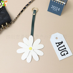 Floral Leather Keychain, Crossbody Bag Key Holder, Popular Instagram Style Car Key Holder