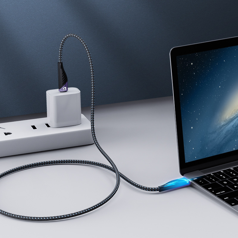 Flowme-Datenkabel zu Typ-C PD100w, schnell geeignet für das Aufladen von Android-Huawei-Telefonen_voghion.com