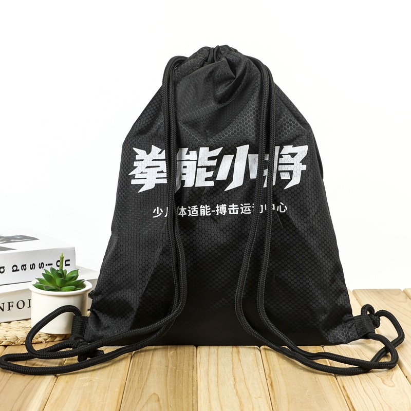 足球纹涤纶束口袋双肩热销抽绳背包束口袋空白涤纶束口袋可印LOGO