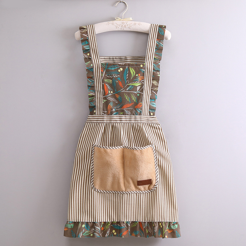 新型夏の韓国版ファッション油汚れ防止耐摩耗性家庭用キッチン作業服料理ウエスト女性レースプリンセススカート|undefined
