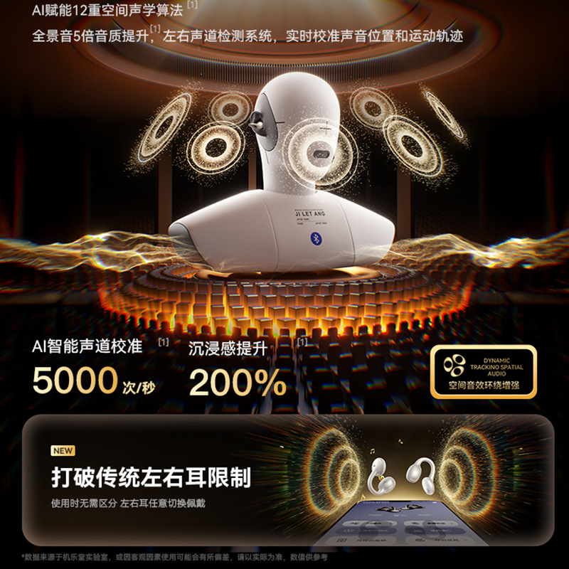 机乐堂超长续航开放式蓝牙耳机不入耳挂耳式通话降噪无线耳机批发