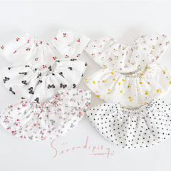 ins Korean version new breathable gauze pleated baby bib baby saliva towel elastic pullover bib 0-1-2 years old