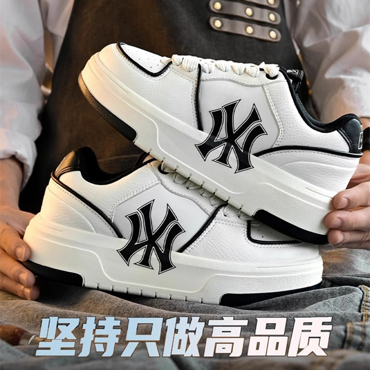 莆田靴 NY ヤンキース ダッドシューズ MLB ロートップ シニアシューズ 厚底 高め ホワイトシューズ 男女兼用 スポーツスニーカー|undefined