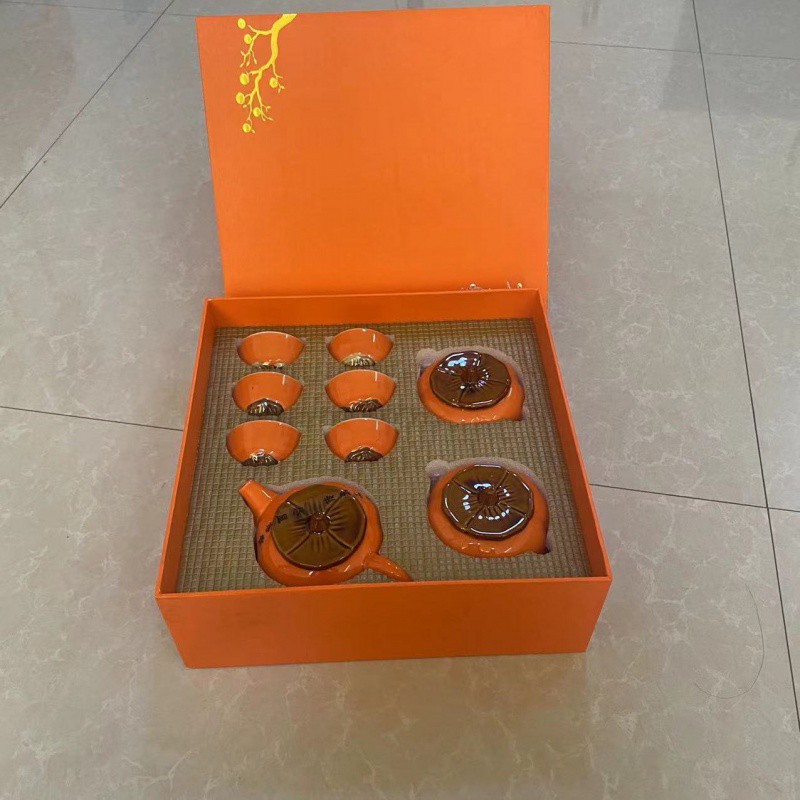 αεεεεζ하늘과 땅 덮개 노란색 선물 상자 냄비 1개 캔 2개 컵 6개 αεεεεζ