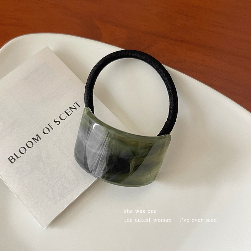 잉크 블루 스퀘어 헤어 링