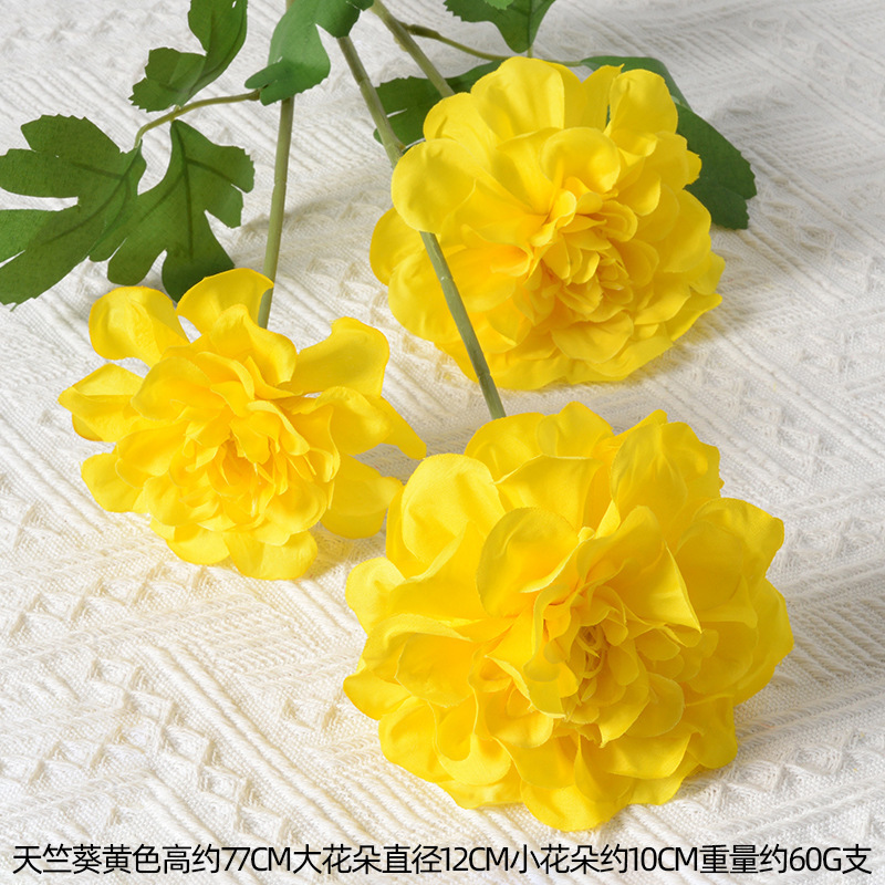 造花黄色花レモンオレンジイエロードーパミンフォレストウェディングウェディングホーム油絵風造花卸売|undefined