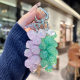Cross-border Amazon acrylic rose string bag pendant exquisite school bag beaded car key chain pendant wholesale