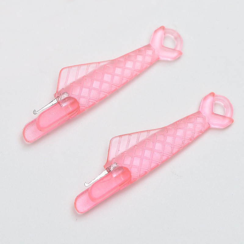 Artefacto de hilo de plástico máquina de coser aguja de hilo rápida accesorios de coser de ropa tipo pez pequeño aguja de hilo