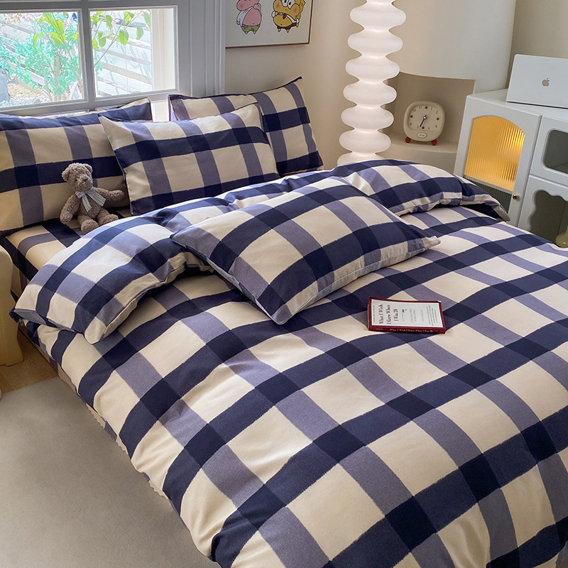Una sola pieza 150x200x230cm doble cubierta de edredón de algodón no total de tres piezas para la cama de cuatro piezas