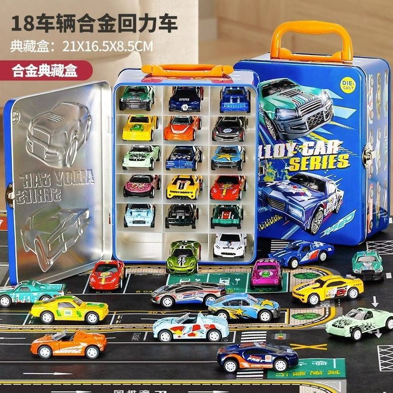 Cubo de almacenamiento Colección Edición 30 Aleación de carreras de hierro coche Tire hacia atrás coche de aleación múltiple coche en vivo coche al por mayor