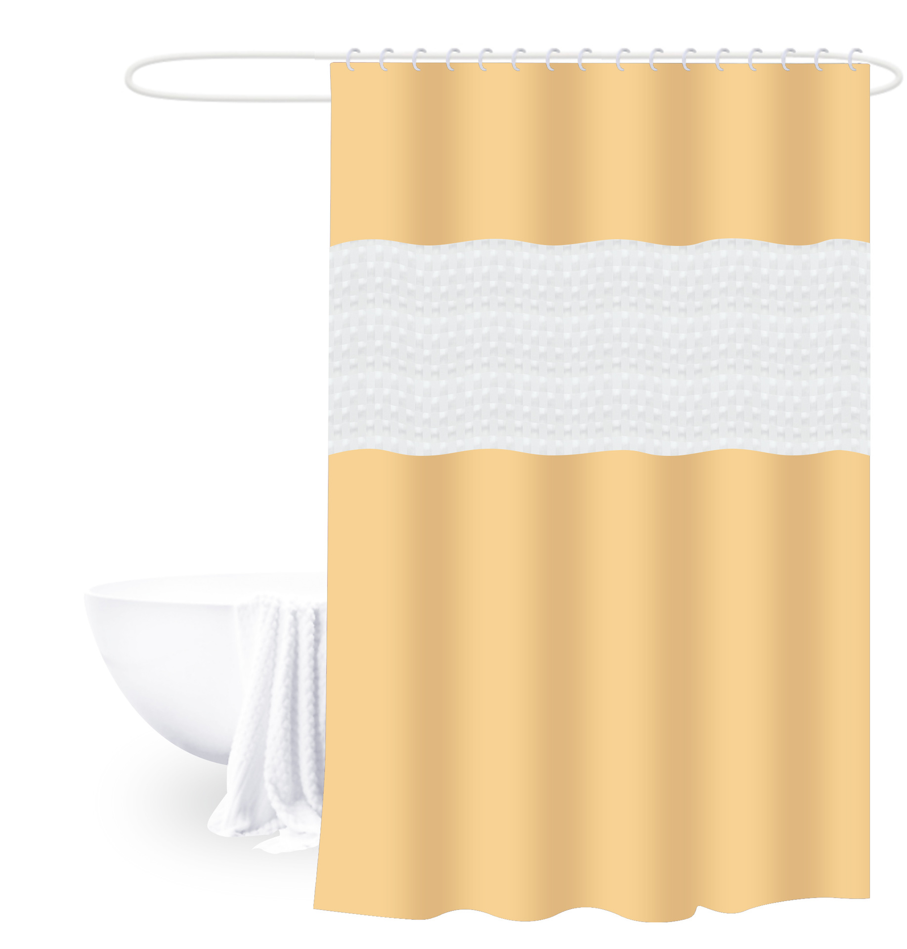 Cortina de ducha 180*200 color sólido engrosada empalme Cortina de ducha cortina de baño PEVA baño semi-transparente Cortina de ducha baño impermeable