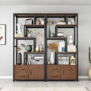 Living Room Home Screen Entrance Cabinet Storage Rack Office Floor Storage Modern Simple Creative Wrought Iron