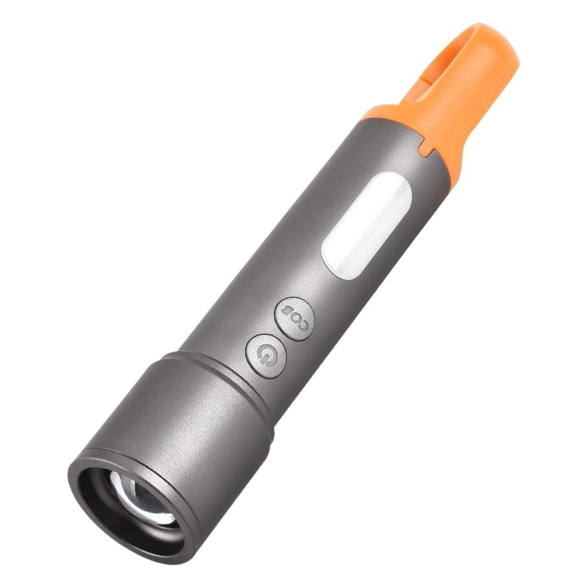 Linterna LED Multifuncional de Alta Potencia para Exteriores, Recargable Tipo-C, de Aleación de Aluminio con Gancho Trasero, Portátil