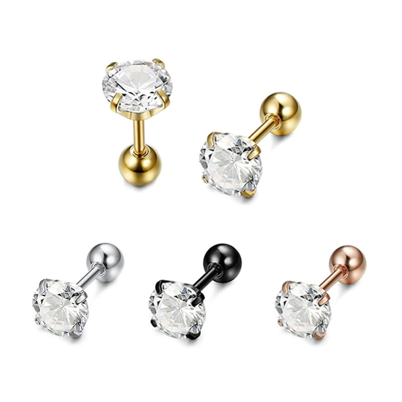 Модный новый стиль из нержавеющей стали сферические серьги