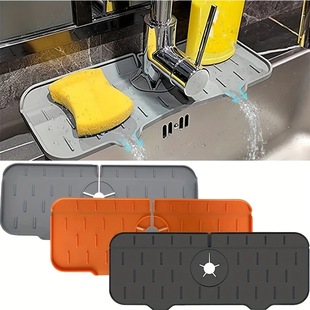 Now Available for Amazon Silicone Faucet Drain Pad Kitchen Anti-Sprinkler Sink Faucet Drain Pad Leakage Pad