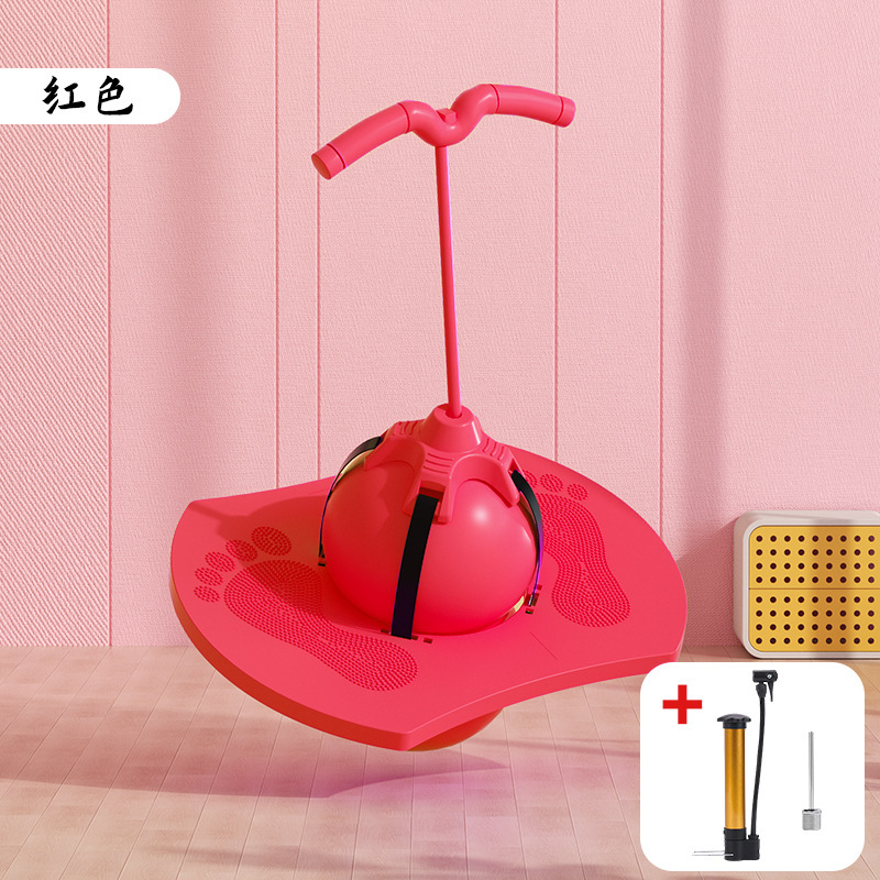 Equipo de la aptitud artículos deportivos saltando bola con mango de los niños saltando bola muñeca pellizco pedal rebotando bola