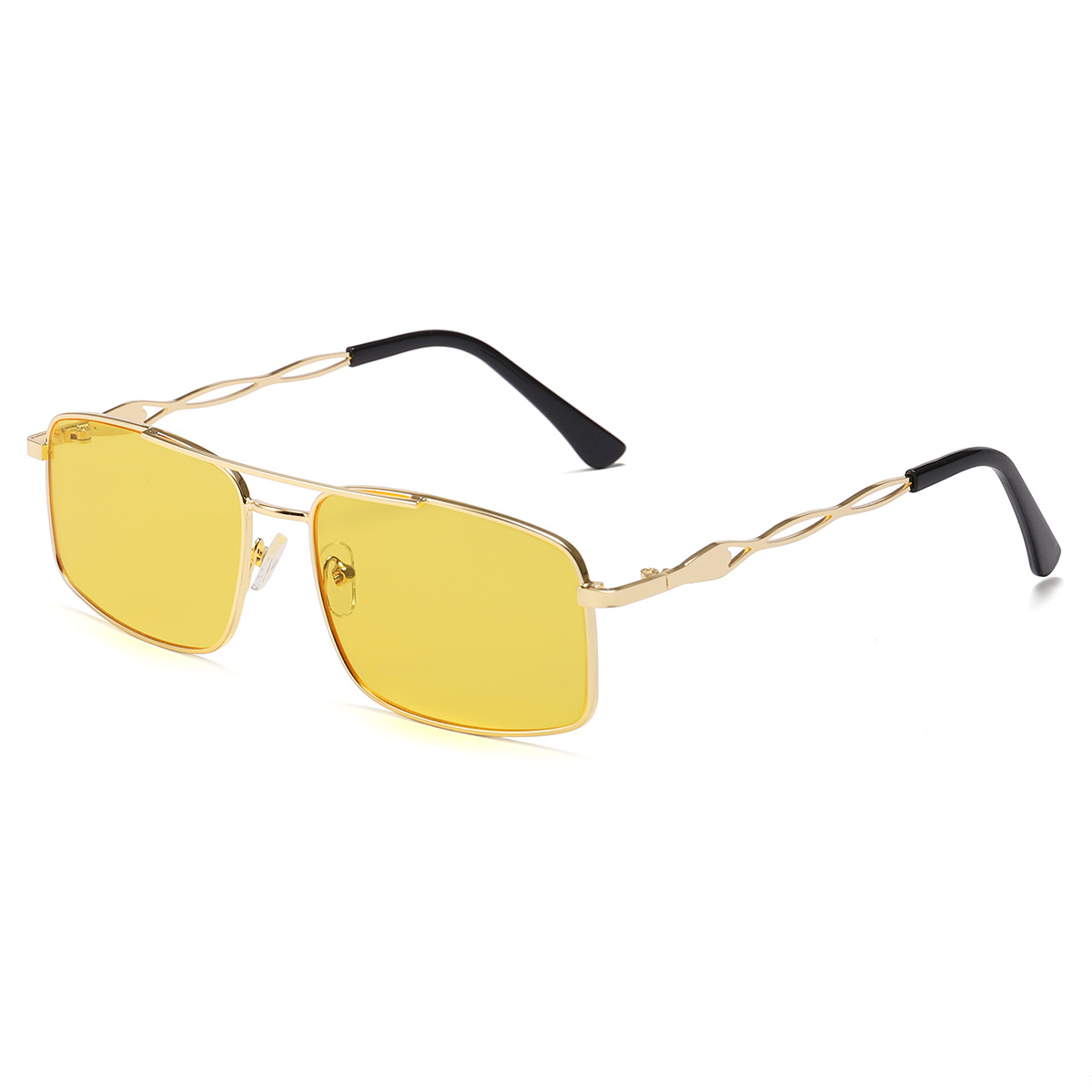 2023 nueva protección solar gafas de sol hombres de metal doble haz gafas de sol caja de negocios casual conducción pesca gafas de sol