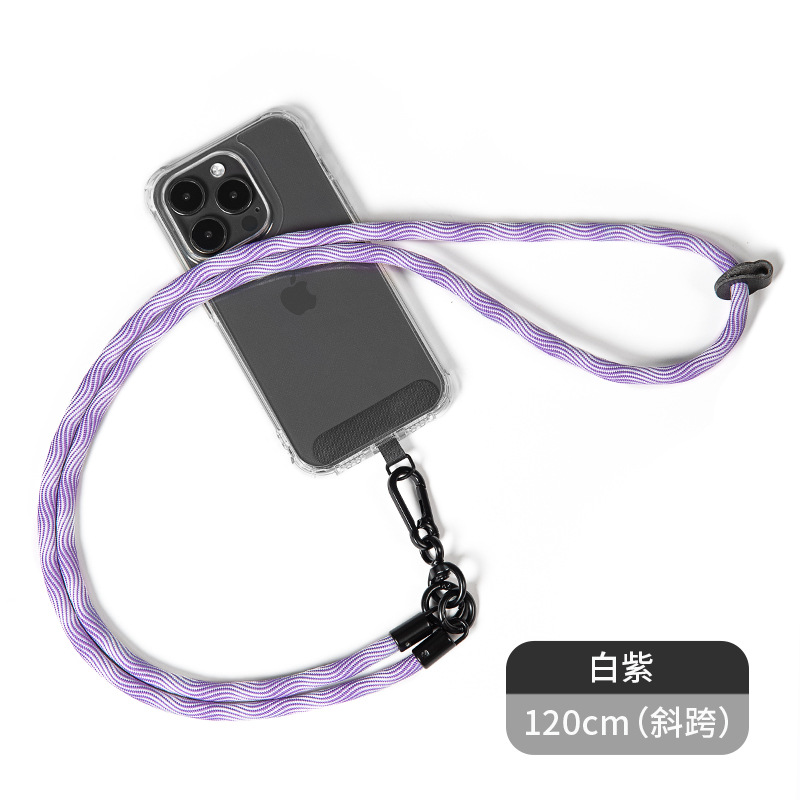 Cordón de teléfono móvil al por mayor crossbody ajustable avanzado Halter muñeca tejida Sling back clip caja del teléfono móvil correa de cordón