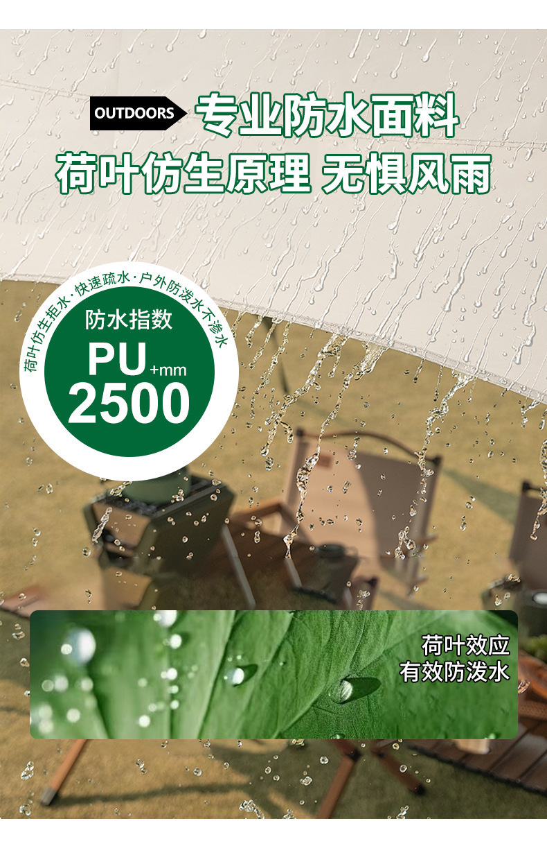 Cross-Border Swallowtail Canopy Black Sunscreen Tent Outdoor Sunshade No Setup Required Camping Equipment Butterfly-Shaped Rainproof