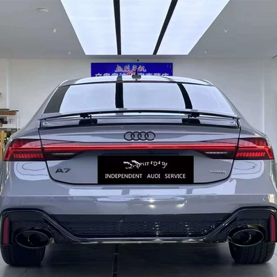front bar assembly A7 black – Big Surrounded - 19-24-models-a7a7l-modified-rs7-rear-bumper-tail-lip-and-tail-throat