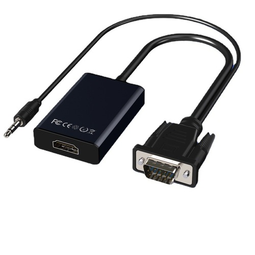 vga to hdmi converter with audio band power supply computer connected to TV high-definition cable vga to hdmi