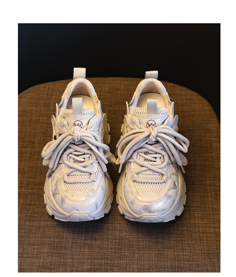 Giày sneaker nữ đế dày chunky lưới thoáng khí tăng chiều cao — màu sắc chi tiết 18