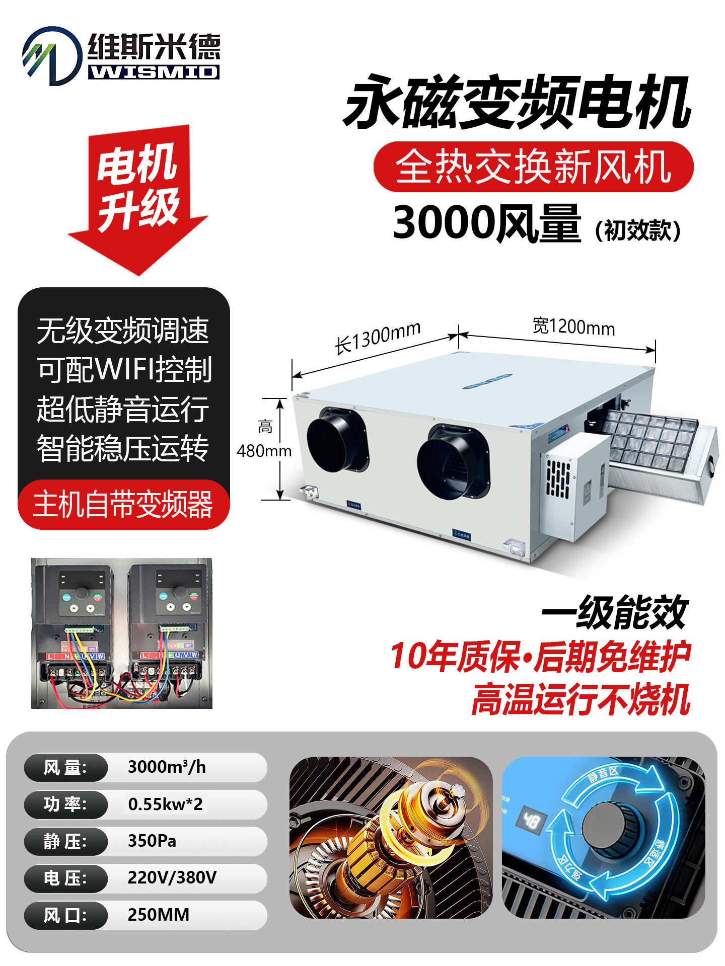 Приточная система Vismead WSMD-08 фильтрующая 350 м³/ч