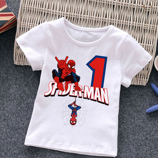 Spiderman Birthday kid Tshirt ����֩��b���������ܚq����T��