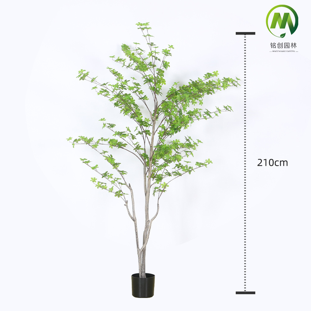 Escenografía de estilo nórdico Simulación de plantas verdes Plantas en macetas Centro comercial Simulación de decoración suave Plantas verdes falsas