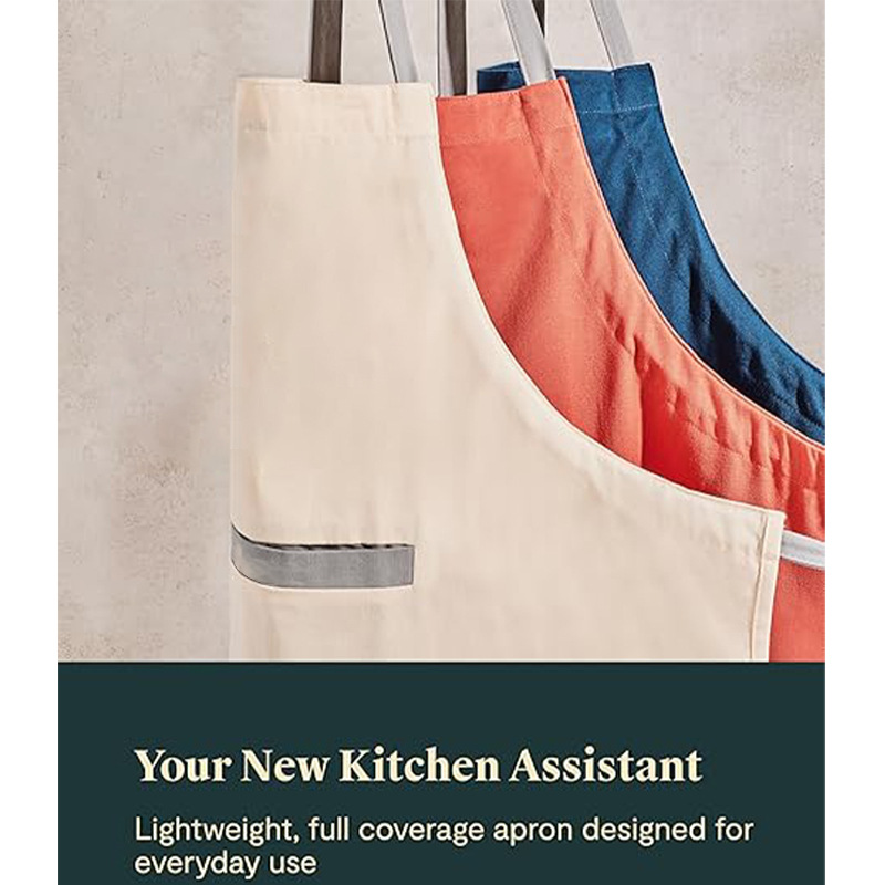 Delantal de lona transfronterizo personalizado logotipo de restauración Hotpot tienda restaurante barista ropa de trabajo delantal de cocina doméstica mujer