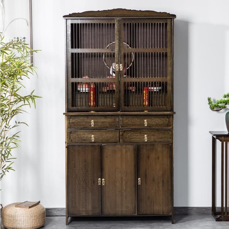 Bamboo Standing Cabinet for Home Use, Buddha Cabinet, Offering Table, Buddha Altar, God of Wealth Statue Cabinet, Shrine, Economical Offering Table, Altar