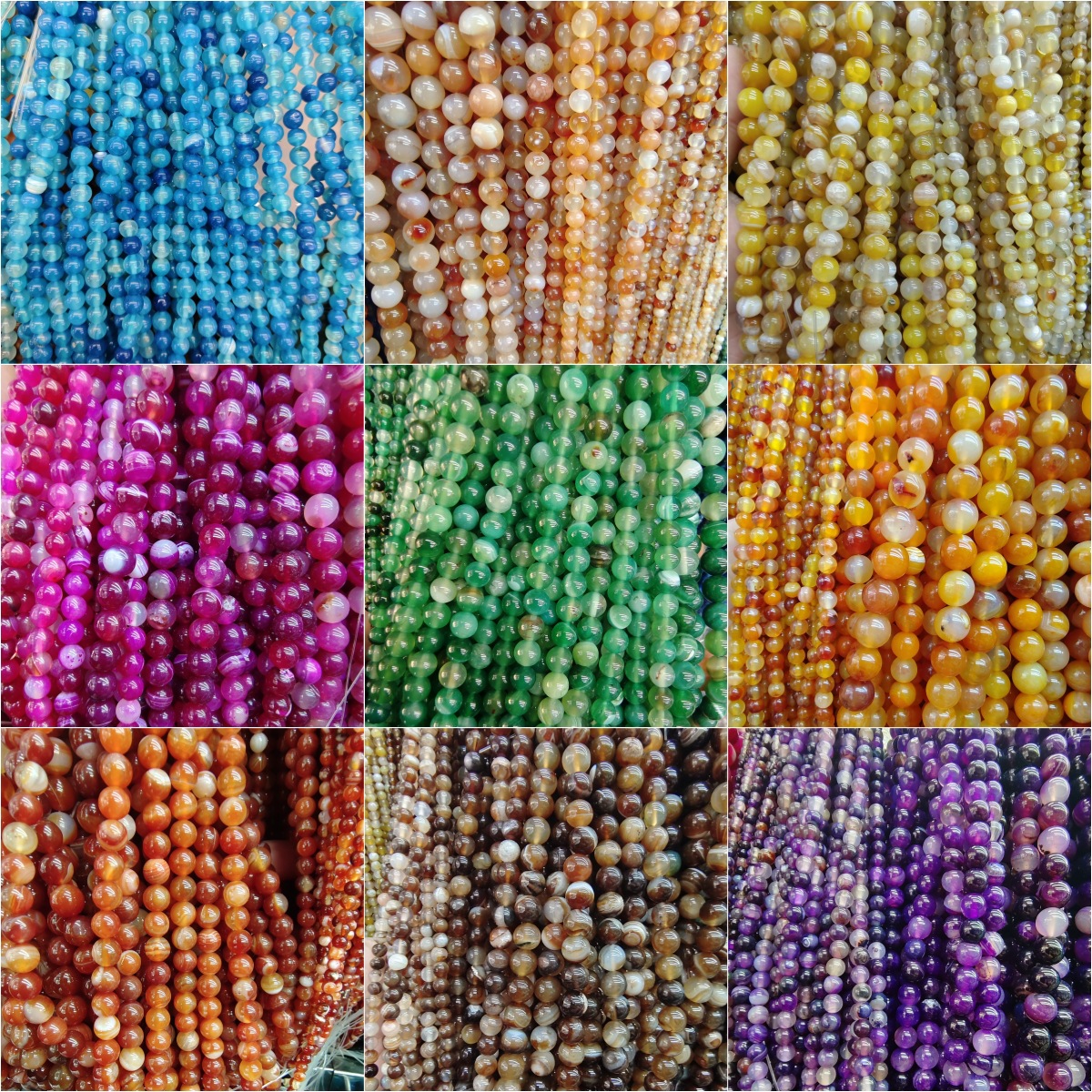 Transmisión en vivo optimizada, cuentas sueltas de ágata rayada, cuentas redondas de ágata de pavo real, joyería DIY hecha a mano, cuentas de ágata, cadena de cuentas