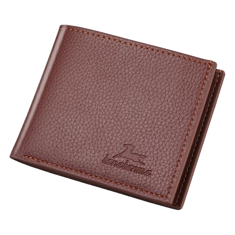 New Business Imitation Leather Men's Short Wallet Ticket Holder Ten Yuan Store Supply Factory Direct Supply 9.9 Free Shipping
