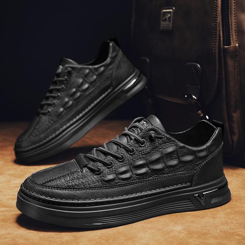 2025 Autumn New Fashion Crocodile Pattern Outdoor Men's Sneakers Low-Top Solid Color Commuter Casual Men's Sneakers 2025 Autumn New Fashion Crocodile Pattern Outdoor Men's Sneakers Low-Top Solid Color Commuter Casual Men's Sneakers