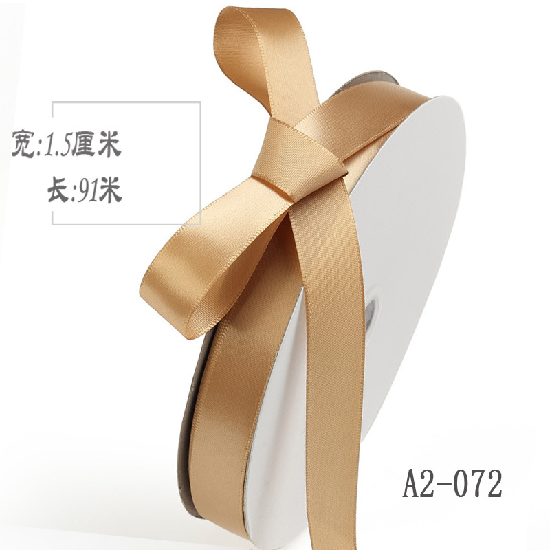 1,5 cm cinta de poliéster arco DIY cinta de la boda flores caja de regalo de frutas ropa de embalaje de satén cinta de color