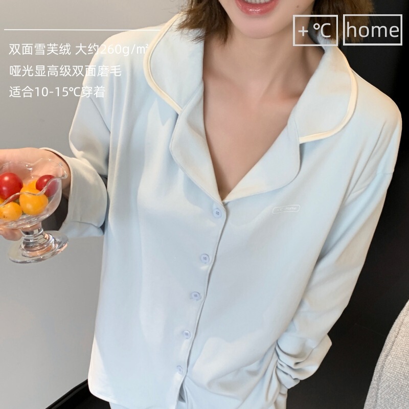 3741 Snow Velvet Pajamas for Women, Autumn/Winter, Class A Skin-Friendly Long-Sleeve Set, Relaxed Fit, Button-Down Cardigan, Loungewear 3741 Snow Velvet Pajamas for Women, Autumn/Winter, Class A Skin-Friendly Long-Sleeve Set, Relaxed Fit, Button-Down Cardigan, Loungewear