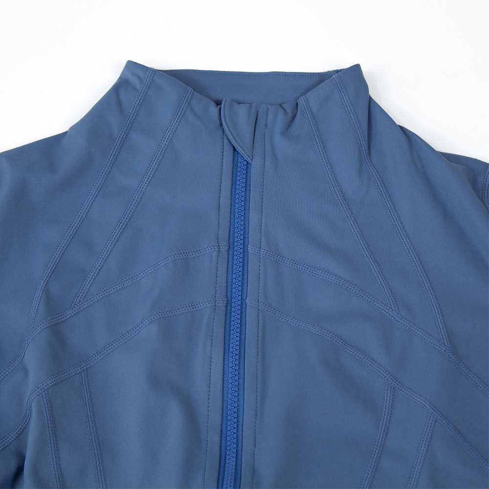 364g Weight Nylon Fabric Type Standing Collar Neckline Lines Pattern Women's Gender Sports Style Women's Sports Lines Nylon Standing Collar Active Tops 18