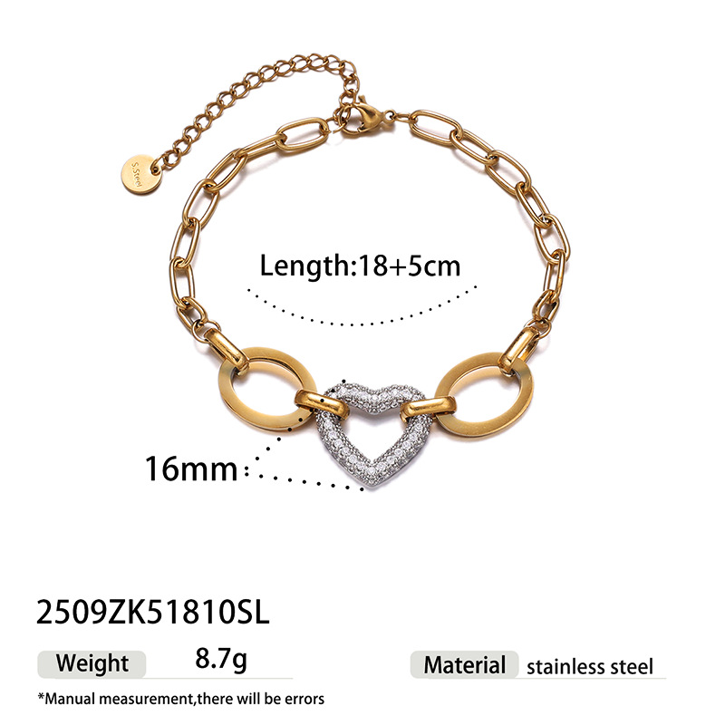 Tina Europa y los Estados Unidos transfronterizos de diamantes de amor pulsera dulce corazón de una niña universal estilo de alta calidad diseño de moda joyas de lujo ligeras