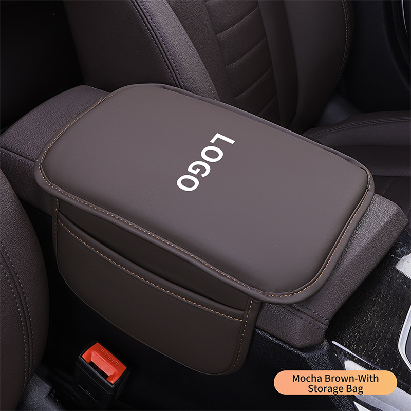 Armrest Box: Universal Armrest box pad - brown