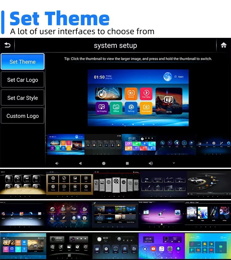 Cross-Border 15.6inch Car Ceiling-Mounted Tv Monitor Android 13 System Ips USB Car Rear Seat Entertainment