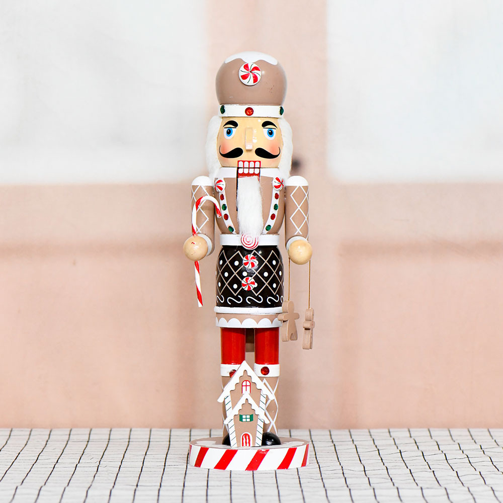 36cm cascanueces rusos soldados decoraciones para el hogar hombre pan de jengibre árbol de Navidad decoración de mesa madera