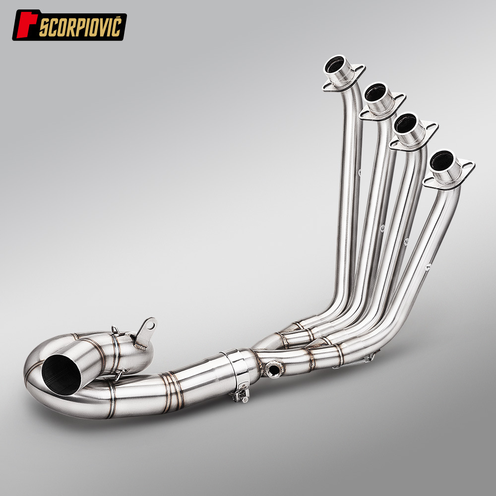 Motorcycle exhaust pipe full system modification suitable for Qianjiang Sai 600 680CC, including front and rear sections