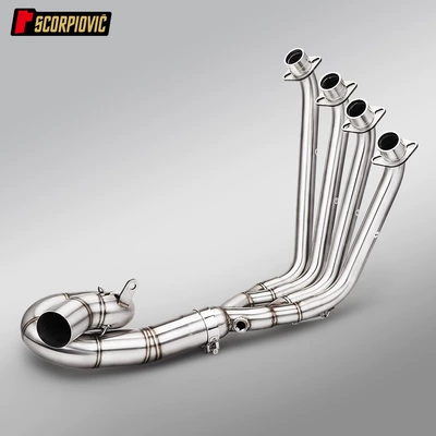 Motorcycle exhaust pipe full system modification suitable for Qianjiang Sai 600 680CC, including front and rear sections