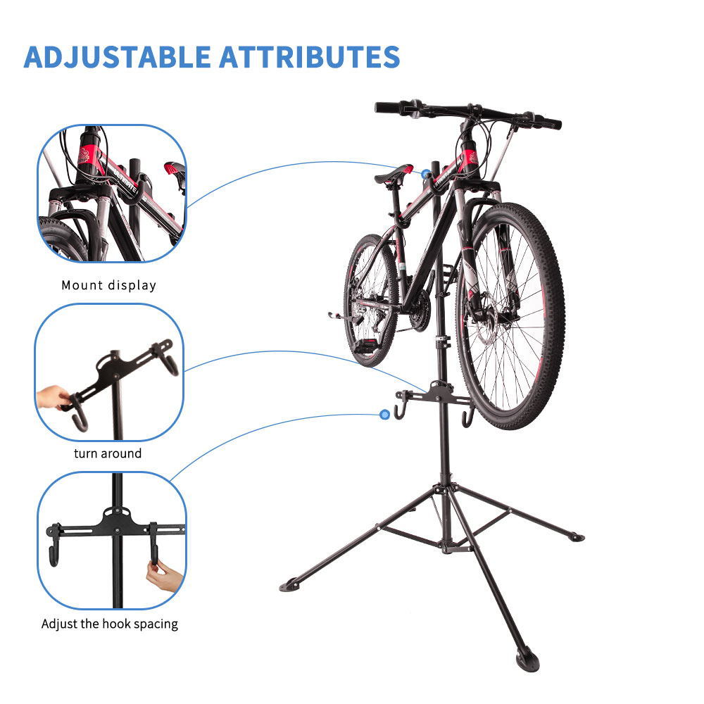 Estante de exhibición de bicicletas al por mayor, estante de exhibición de cuatro patas para bicicletas, estante para remolque de bicicletas, estante de reparación
